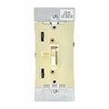 Leviton Leviton  2.5 amp 600W-120VAC Incandescent Toggle Dimmer Switch  Ivory 3775335